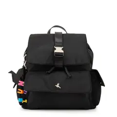TRINUS - Mochila con tapa melania mediana negro