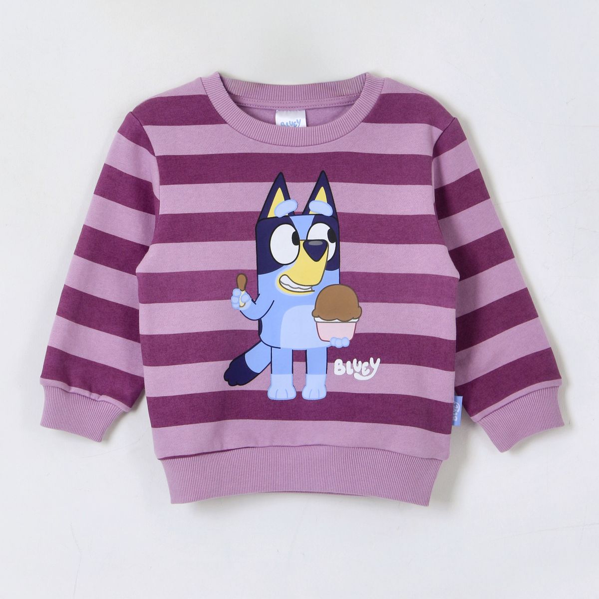 BLUEY - Polerón Cerrado Niña Rayas Ice Cream Morado Bluey