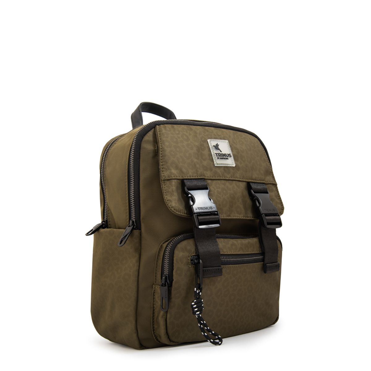 TRINUS - Mochila college mediana verde oliva