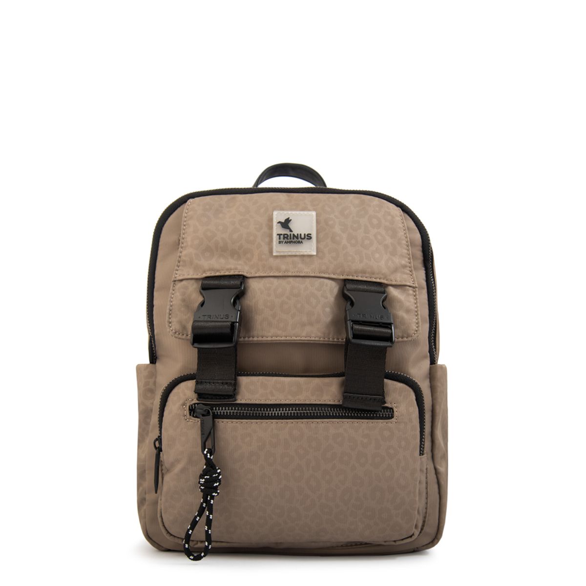TRINUS - Mochila college mediana taupe