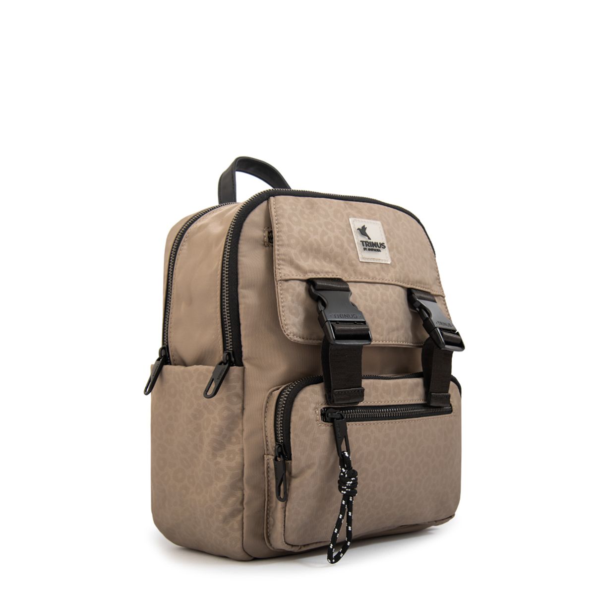 TRINUS - Mochila college mediana taupe