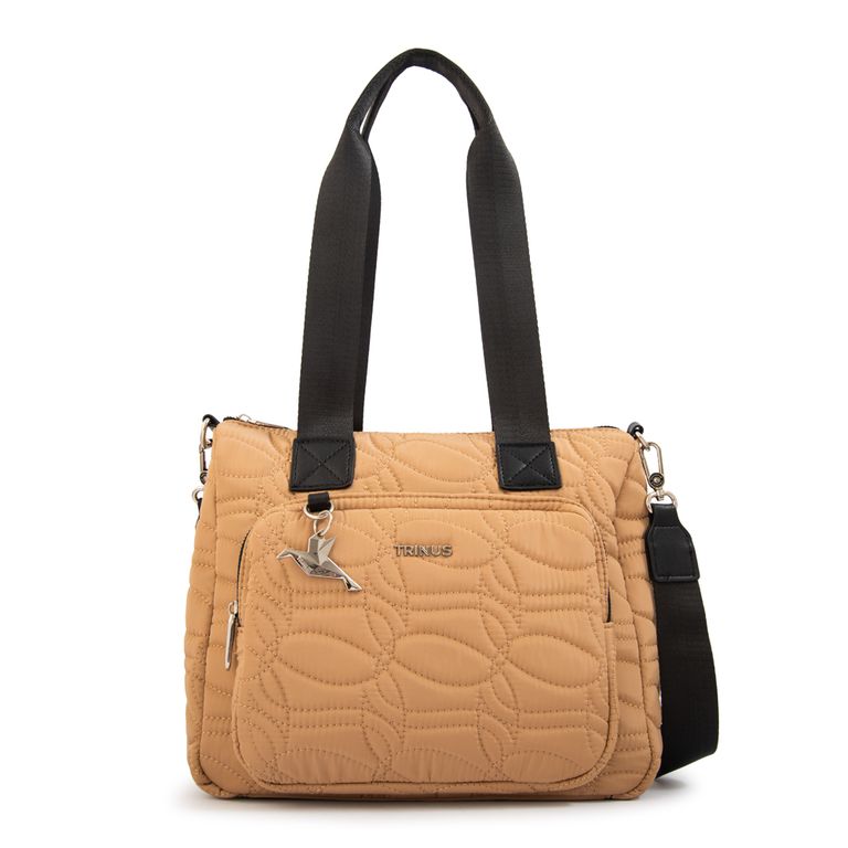 Cartera tote ivanca grande beige oscuro Marron TALLA UNICA