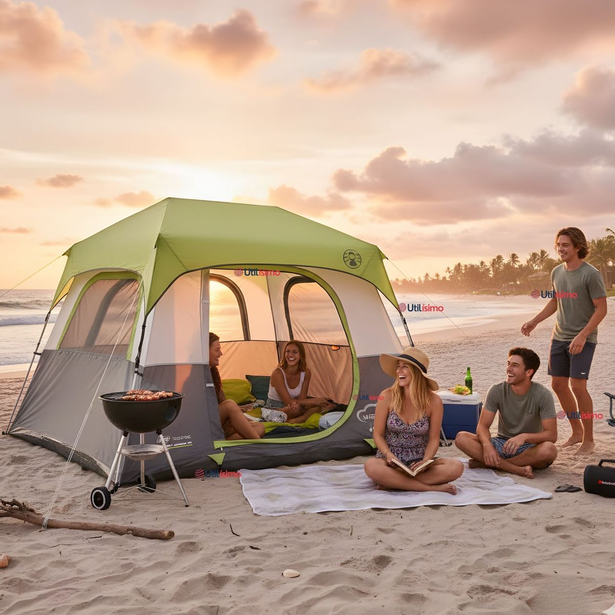 COLEMAN - Carpa Coleman Instant Signature con cubretecho 6 Personas Camping