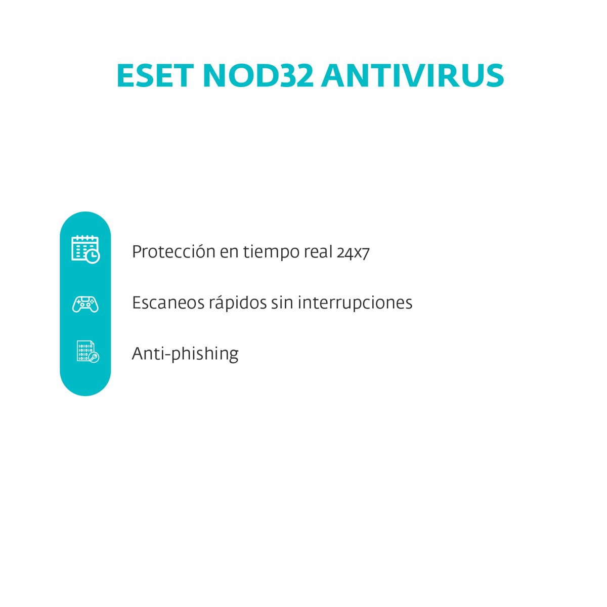 ESET - ESET® ANTIVIRUS NOD 32 3 DISPOSITIVOS POR 1 AÑO