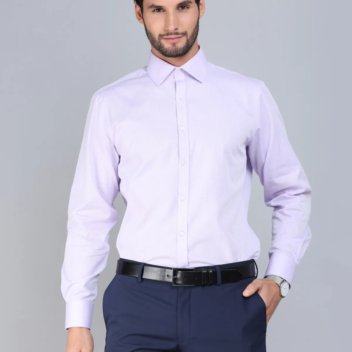 ARROW - Camisa Formal Texturada Slim Fit Lila Arrow ARROW