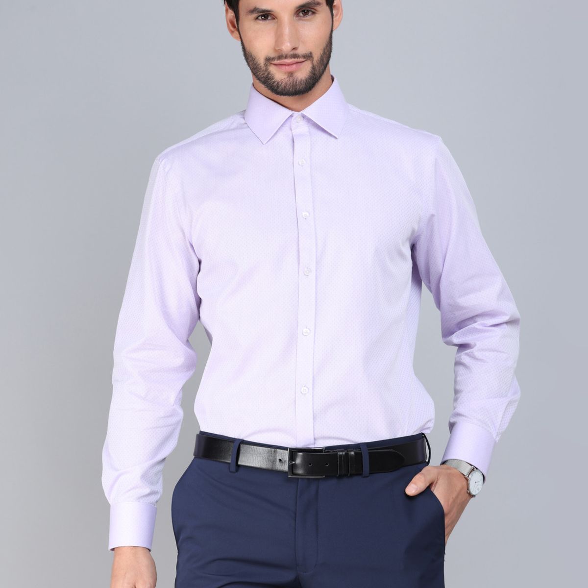 ARROW - Camisa Formal Texturada Slim Fit Lila Arrow ARROW