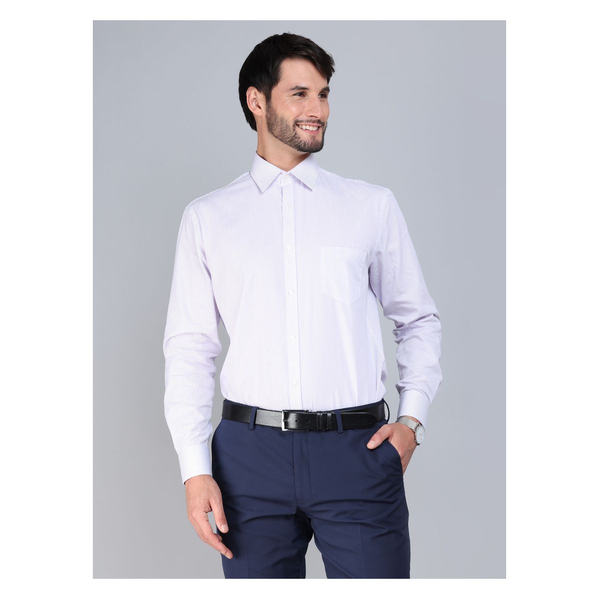 ARROW - Camisa Formal A Rayas Tailored Fit Lila Arrow ARROW