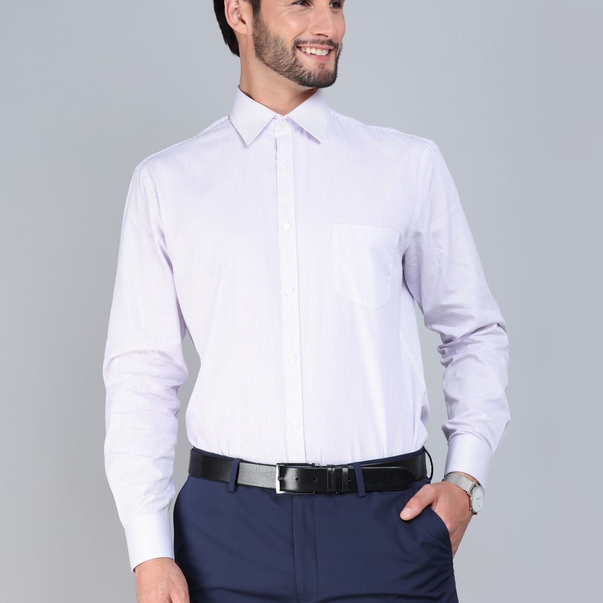 ARROW - Camisa Formal A Rayas Tailored Fit Lila Arrow ARROW