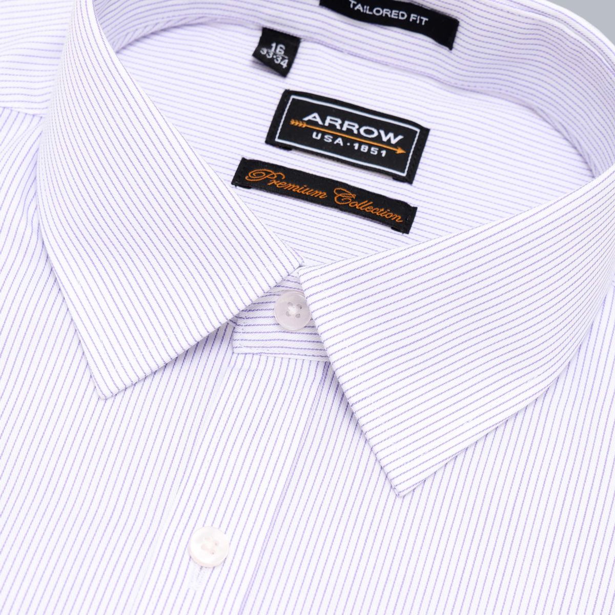 ARROW - Camisa Formal A Rayas Tailored Fit Lila Arrow ARROW