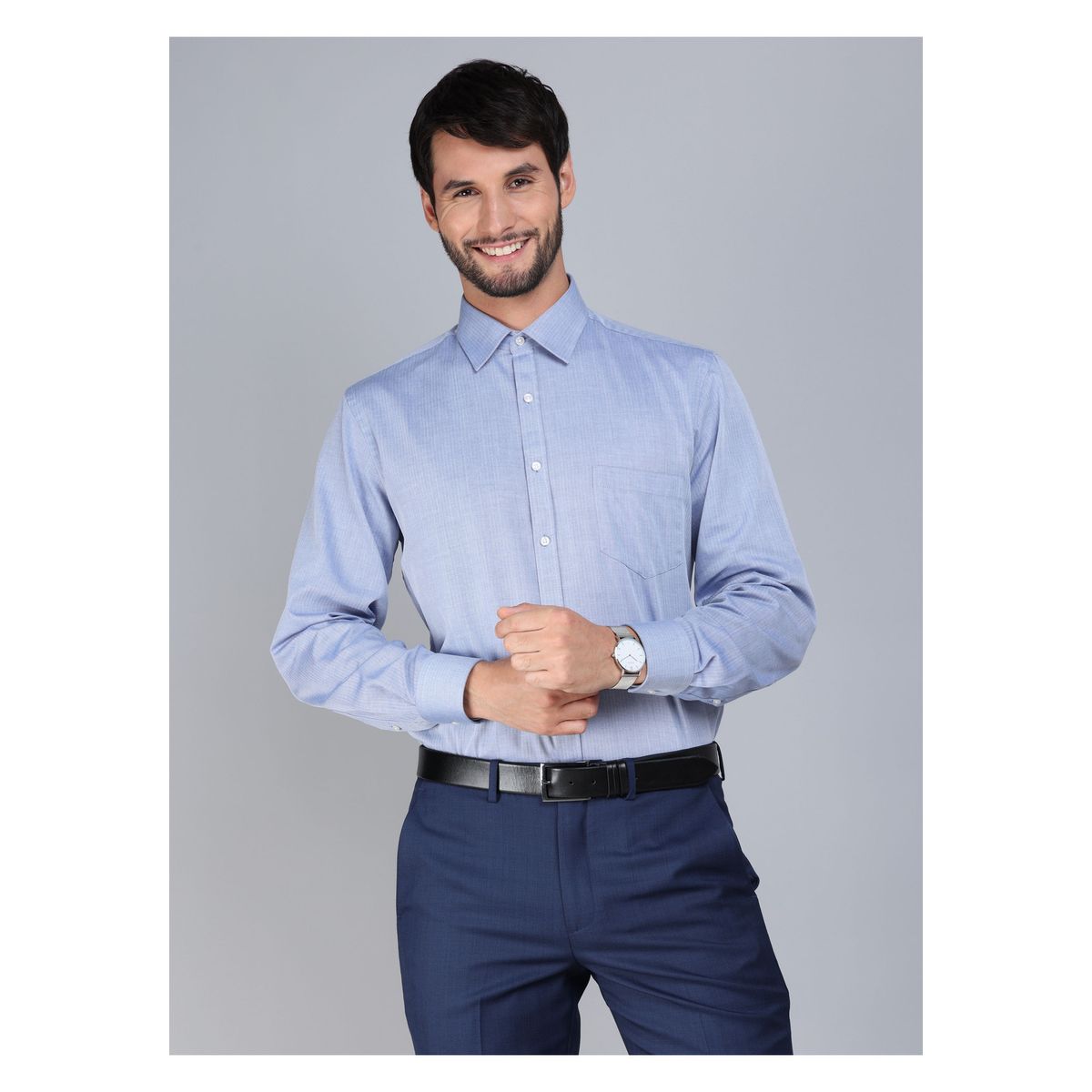 ARROW - Camisa Formal Texturada Slim Fit Azul Arrow ARROW