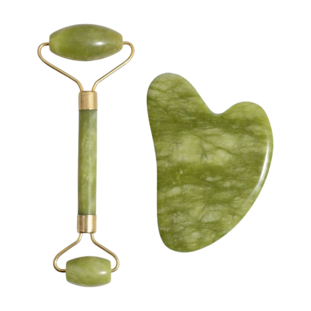 GENERIC - Masajeador Facial Rodillo Jade Masaje Facial + Piedra Guasha