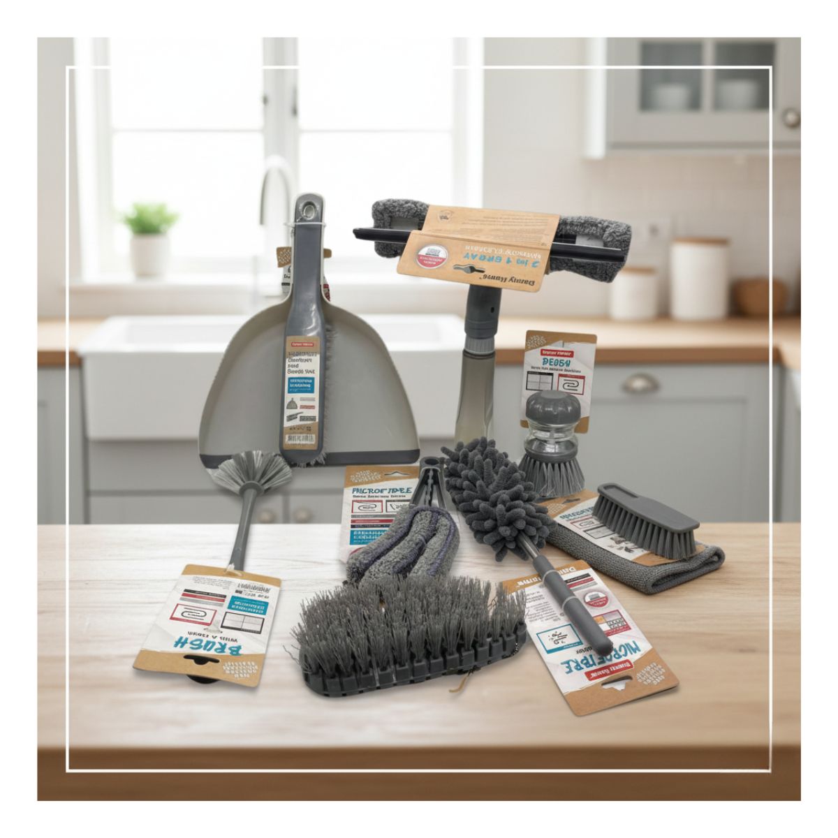 EKOL TACTICA MILITAR - Kit De Limpieza 7 Piezas De Hogar Y Autos