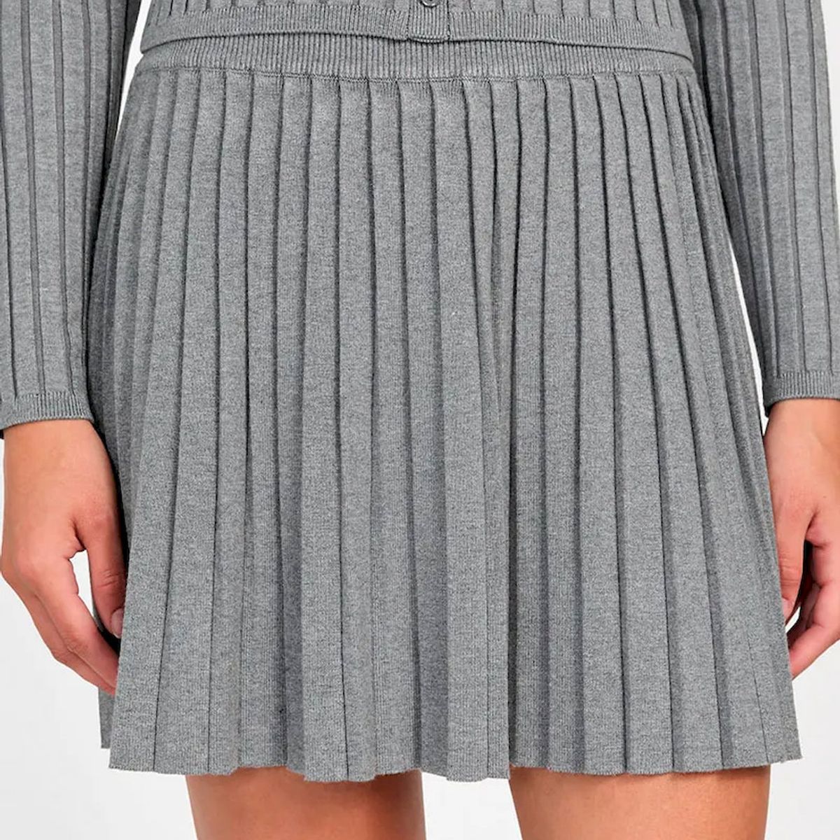 GUESS - Falda Pleated Miranda Gris
