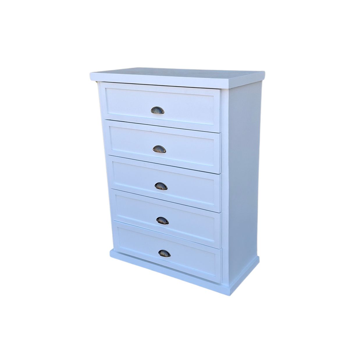 CASAHOGGAR - Comoda Rustica Crotona 5E Blanca