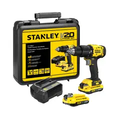 STANLEY - Kit Taladro Percutor 20V + accesorios SCD712D2K-B2