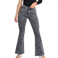 GENERAL - Jeans Flare Gris Mujer Yassne