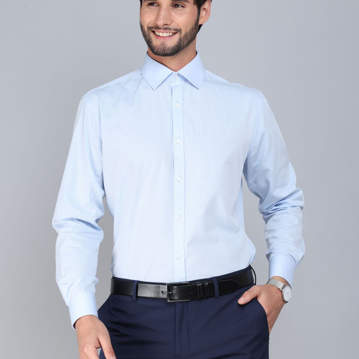 ARROW - Camisa Formal Texturada Tailored Fit Celeste Arrow ARROW