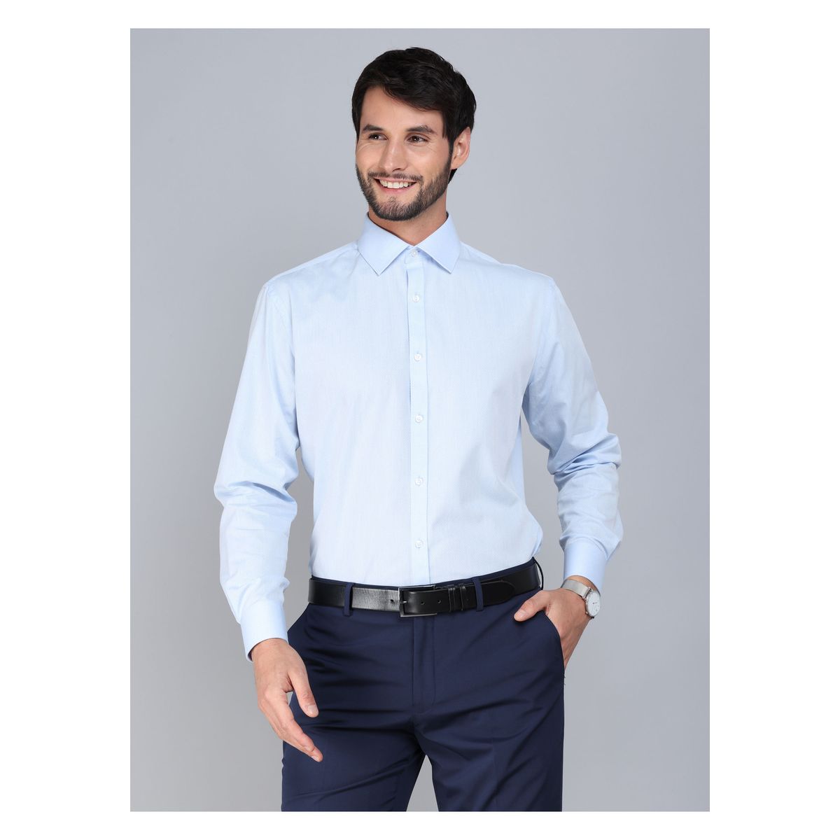 ARROW - Camisa Formal Texturada Tailored Fit Celeste Arrow ARROW