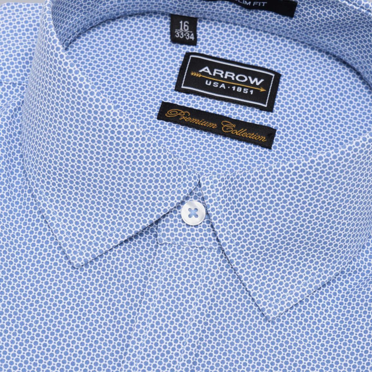ARROW - Camisa Formal Spandex Slim Fit Celeste Arrow ARROW