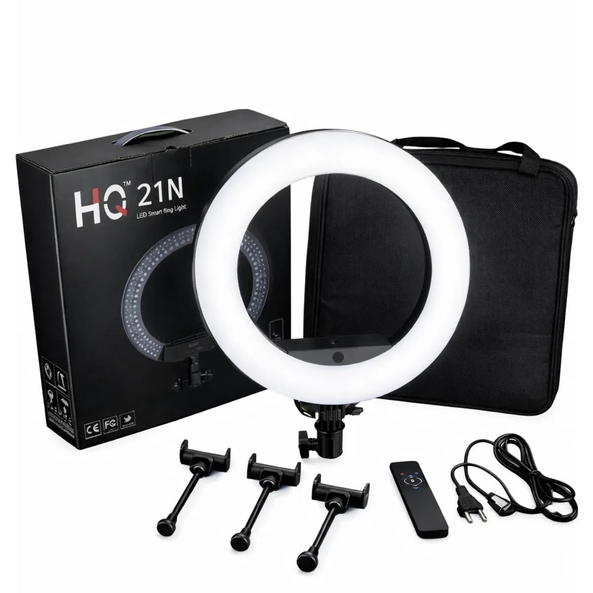 HQ RING LIGHT - Aro de Luz LED Profesional 52 cm Con Trípode Ajustable
