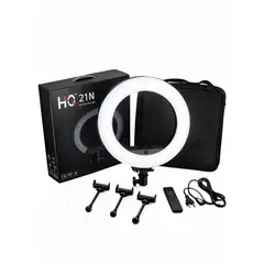 HQ RING LIGHT - Aro de Luz LED Profesional 52 cm Con Trípode Ajustable