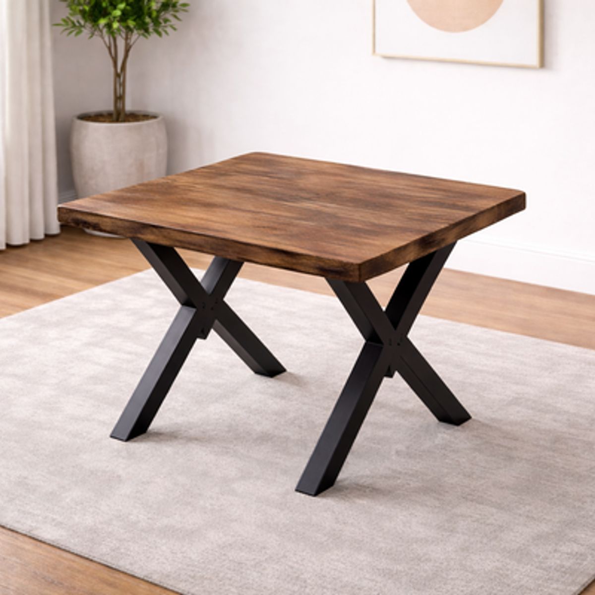 GENERICO - Mesa Comedor Cuadrada para 4 personas con 4 sillas, 80x80cm