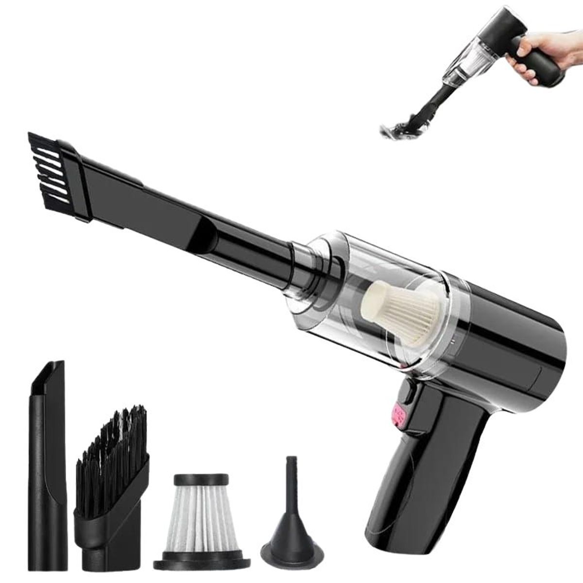 GENERICO - Aspiradora 3 en 1 inalámbrica de mano recargable para coche aspirador potente de succión