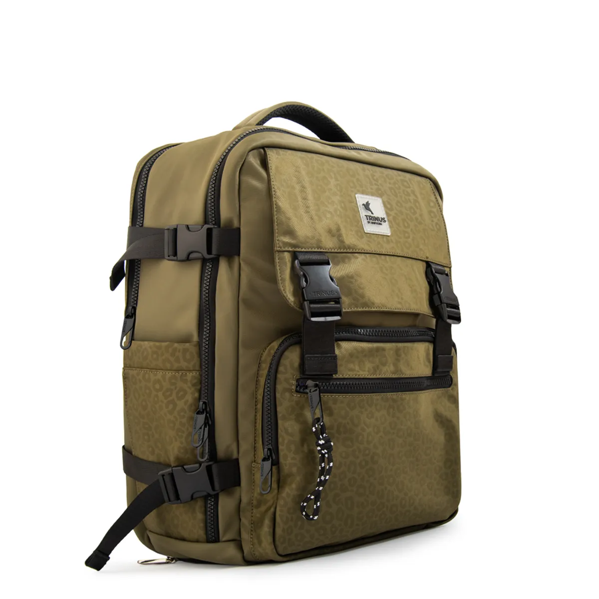 TRINUS - Mochila travel college verde oliva