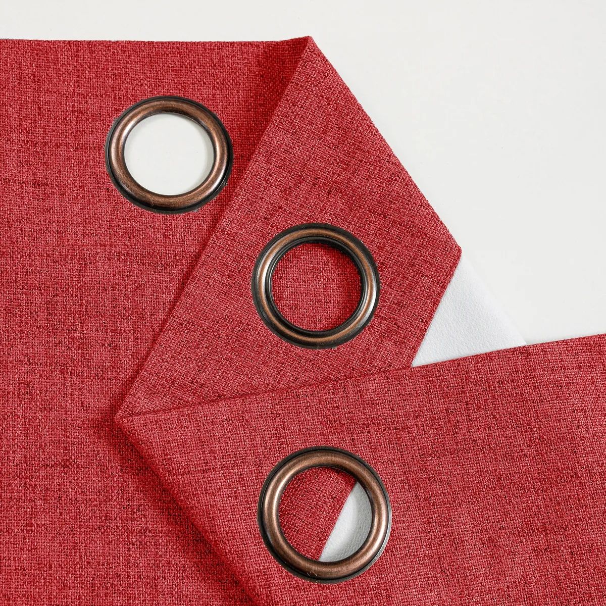 GENERICO - Cortina Lino Con Blackout 100% Térmica Engomada 2 Paños