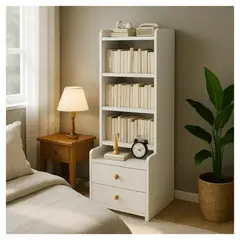 GENERICO - Velador Con Respaldo Alto Moderno Blanco