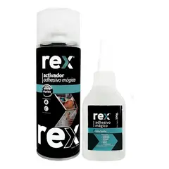 REX - Adhesivo Mágico Acelerado Seca 9 Segundos 100gr + 400ml Color Blanco