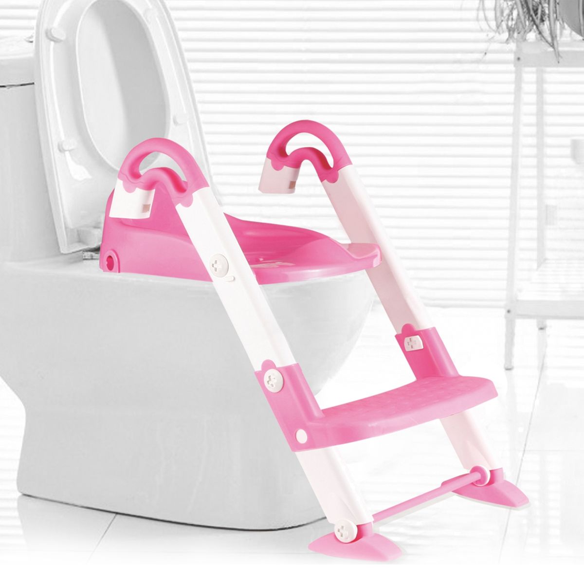 BEBEGLO - Asiento Bacinica Regulable Para Wc Rosado Bebeglo