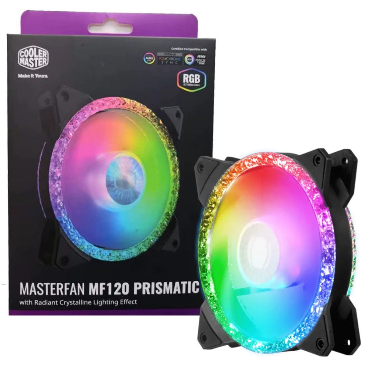 COOLER MASTER - Ventilador 12 Cm - Cooler Master Masterfan Mf120 Prismatic
