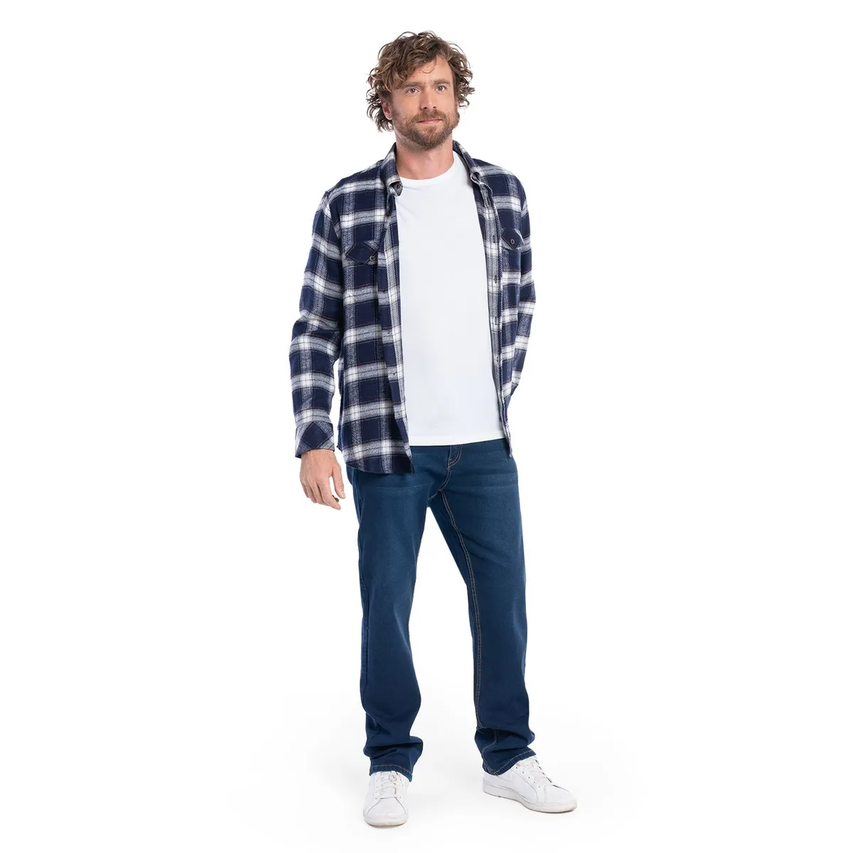 POTROS - CAMISA MANGA LARGA LEÑADORA CUADROS HOMBRE ASTURIAS