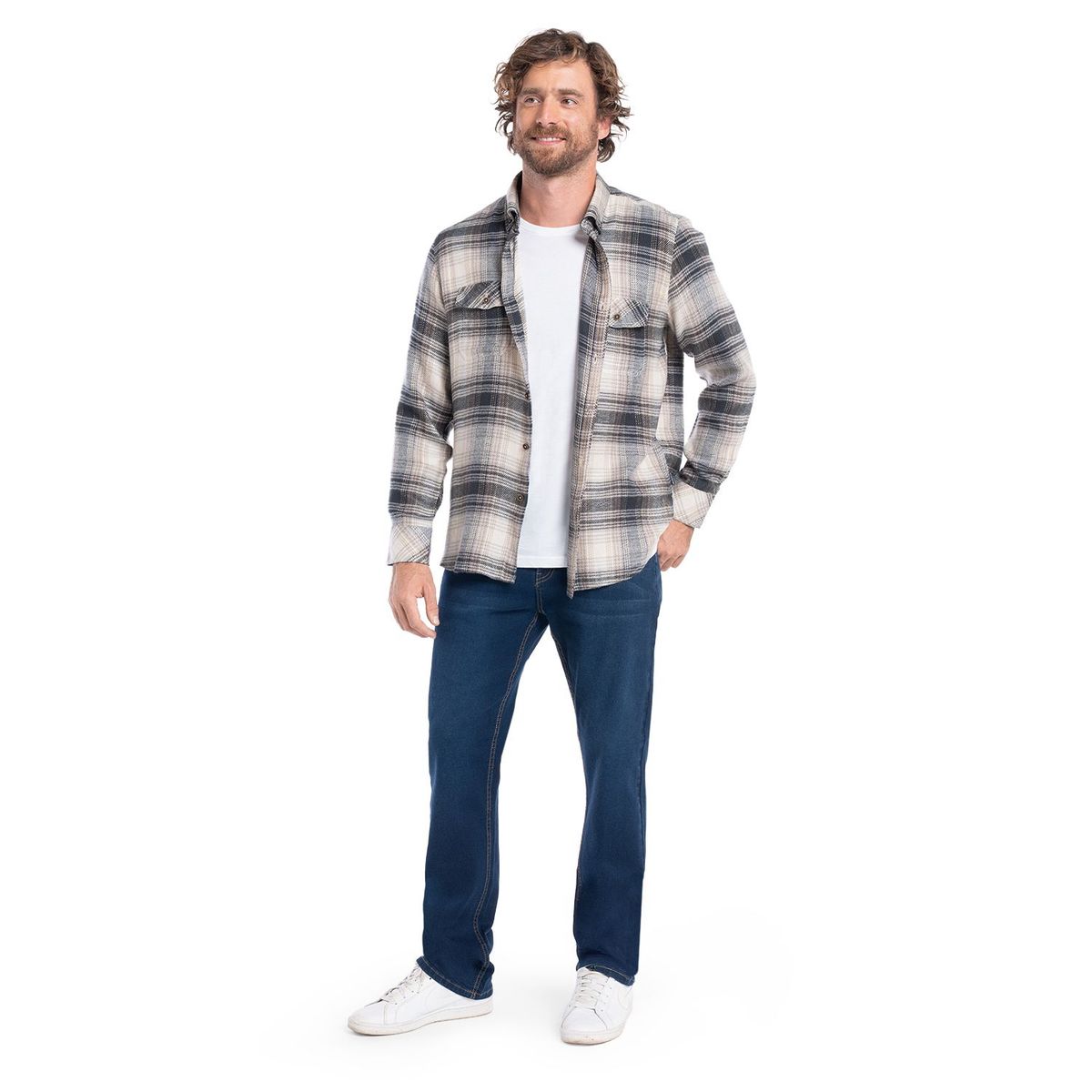 POTROS - CAMISA MANGA LARGA LEÑADORA CUADROS HOMBRE ASTURIAS