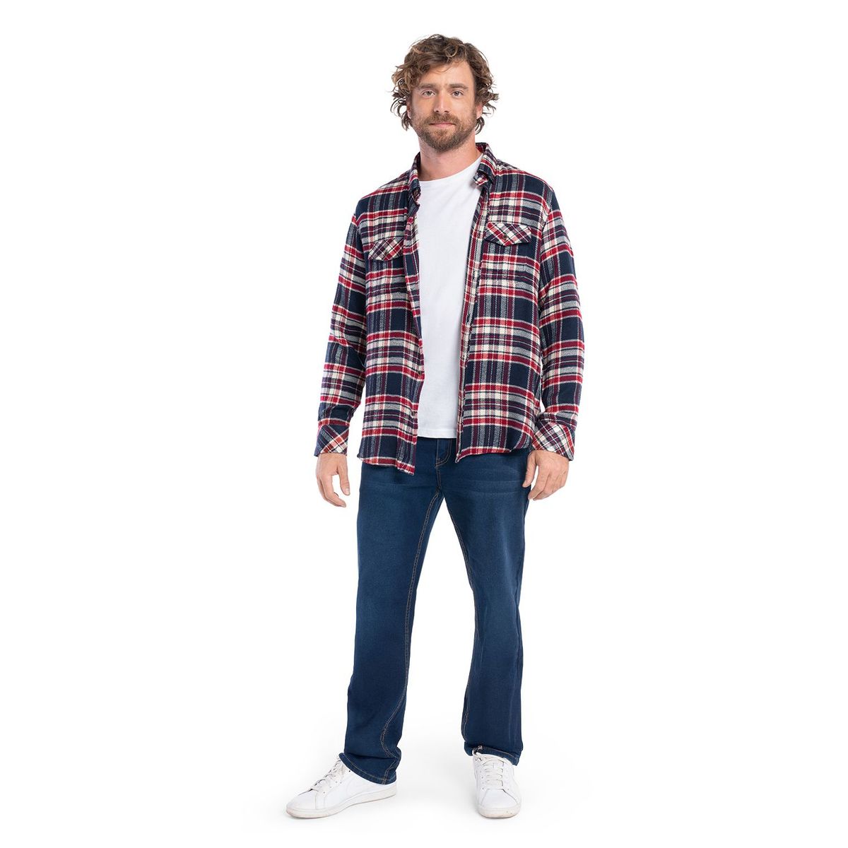 POTROS - CAMISA MANGA LARGA LEÑADORA CUADROS HOMBRE ASTURIAS