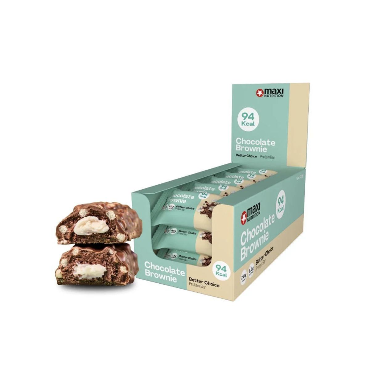 MAXI NUTRITION - Barra de proteina Maxi Nutrition - Chocolate Brownie 15 unidades