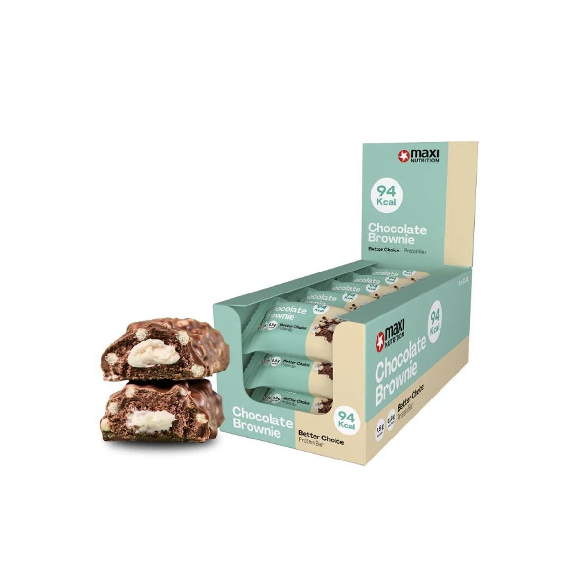 MAXI NUTRITION - Barra de proteina Maxi Nutrition - Chocolate Brownie 15 unidades