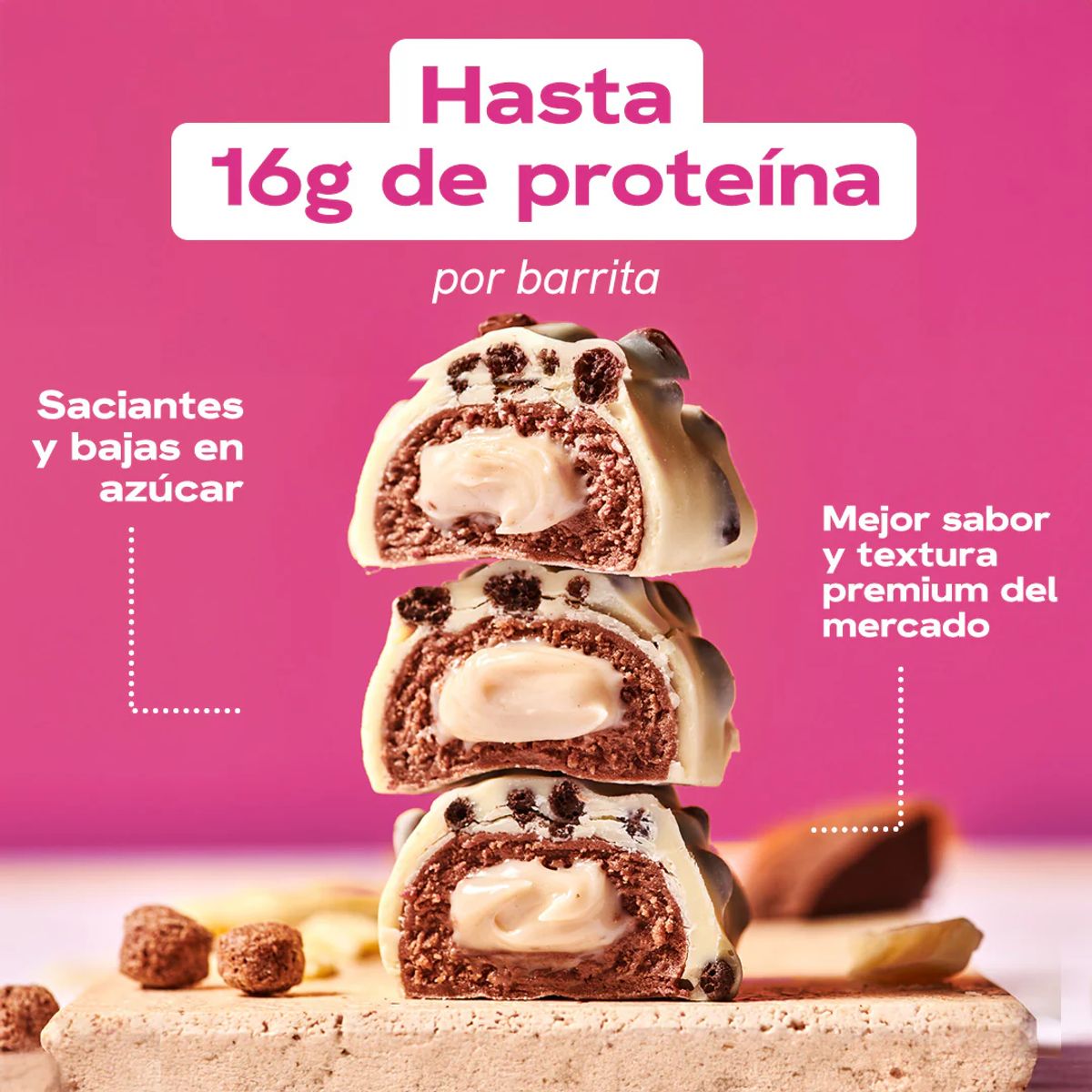 MAXI NUTRITION - Barra de proteina Maxi Nutrition  Chocolate Cookie & Milk 12 unidades