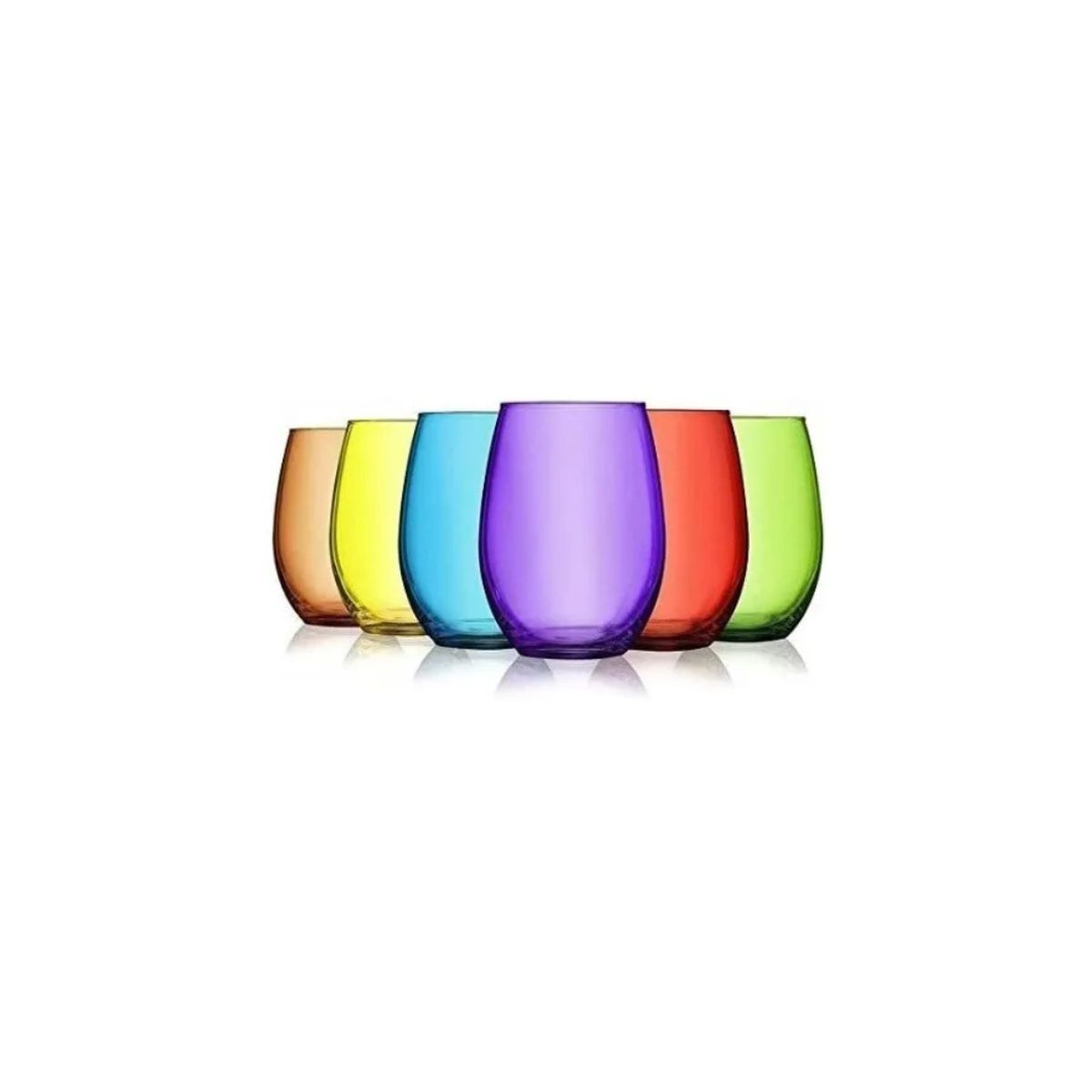 CRISTAR - Set De 6 Vasos Altos Mikonos Full Color