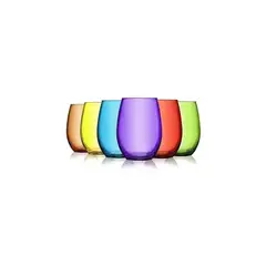 CRISTAR - Set De 6 Vasos Altos Mikonos Full Color