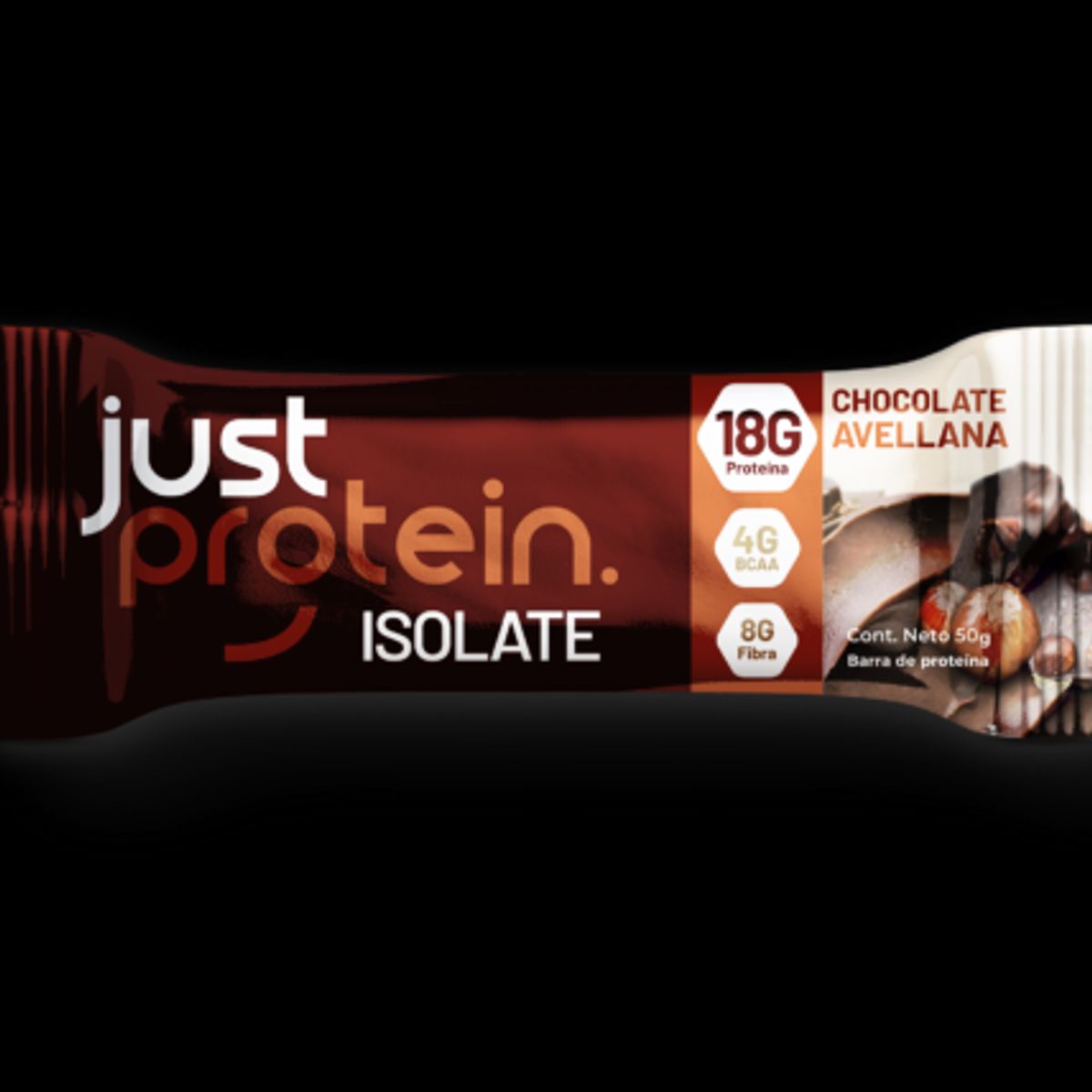 GENERICO - Barra de proteina Just Protein - Chocolate Avellana 12 unidades