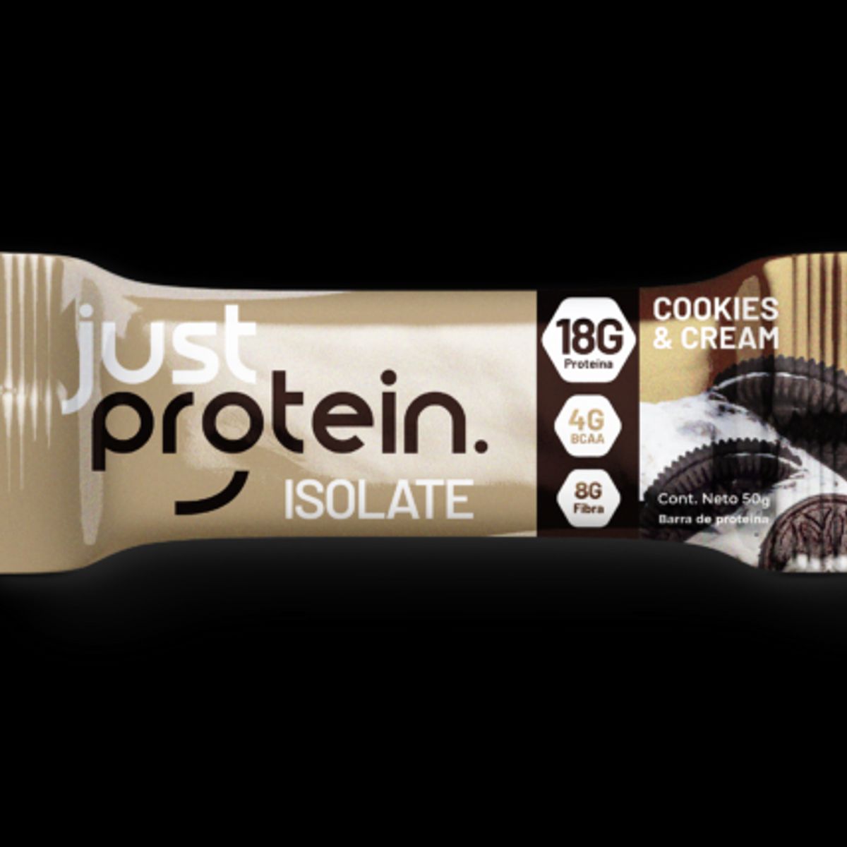 GENERICO - Barra de proteina Just Protein - Cookies & Cream 12 unidades