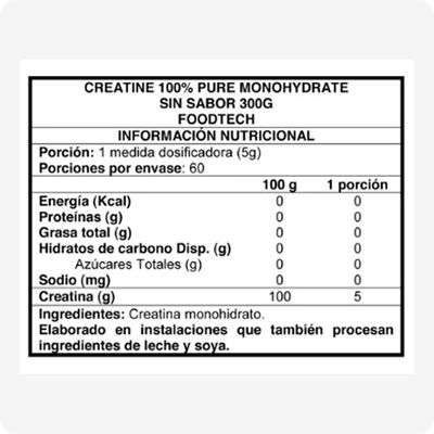 Imagen 2 del producto Creatina Monohidratada - 300 gr 60 servicios