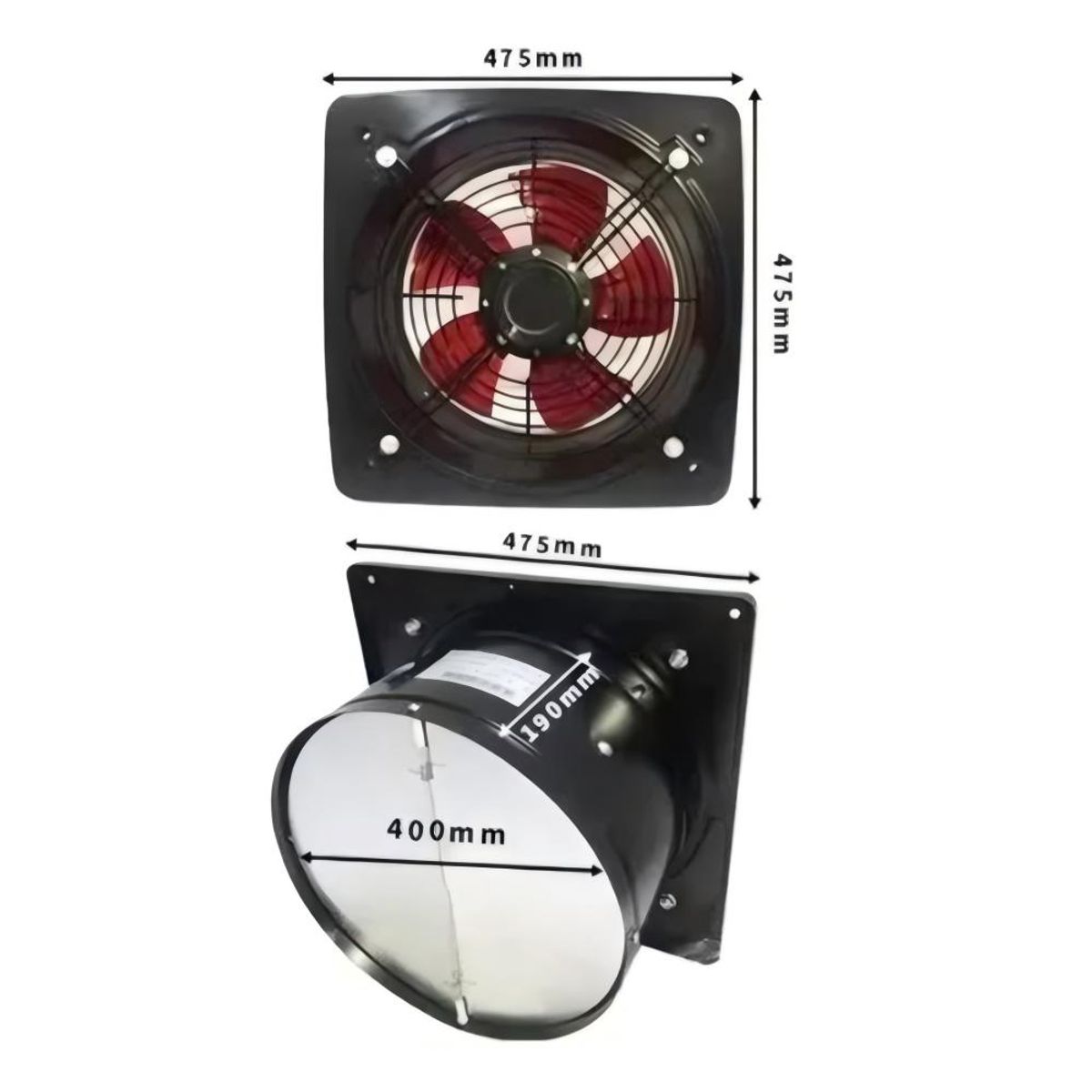 GENERICO - Extractor De Aire Industrial 16 Pulgadas 390mm 750w
