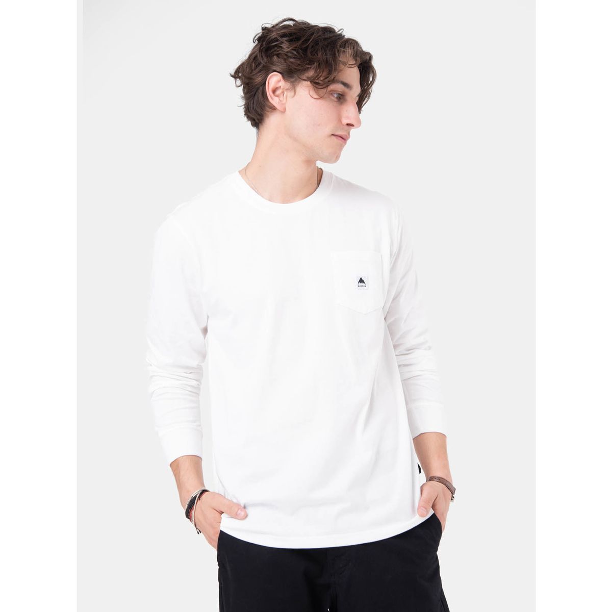 BURTON - Polera M/L Hombre Colfax Blanco BURTON