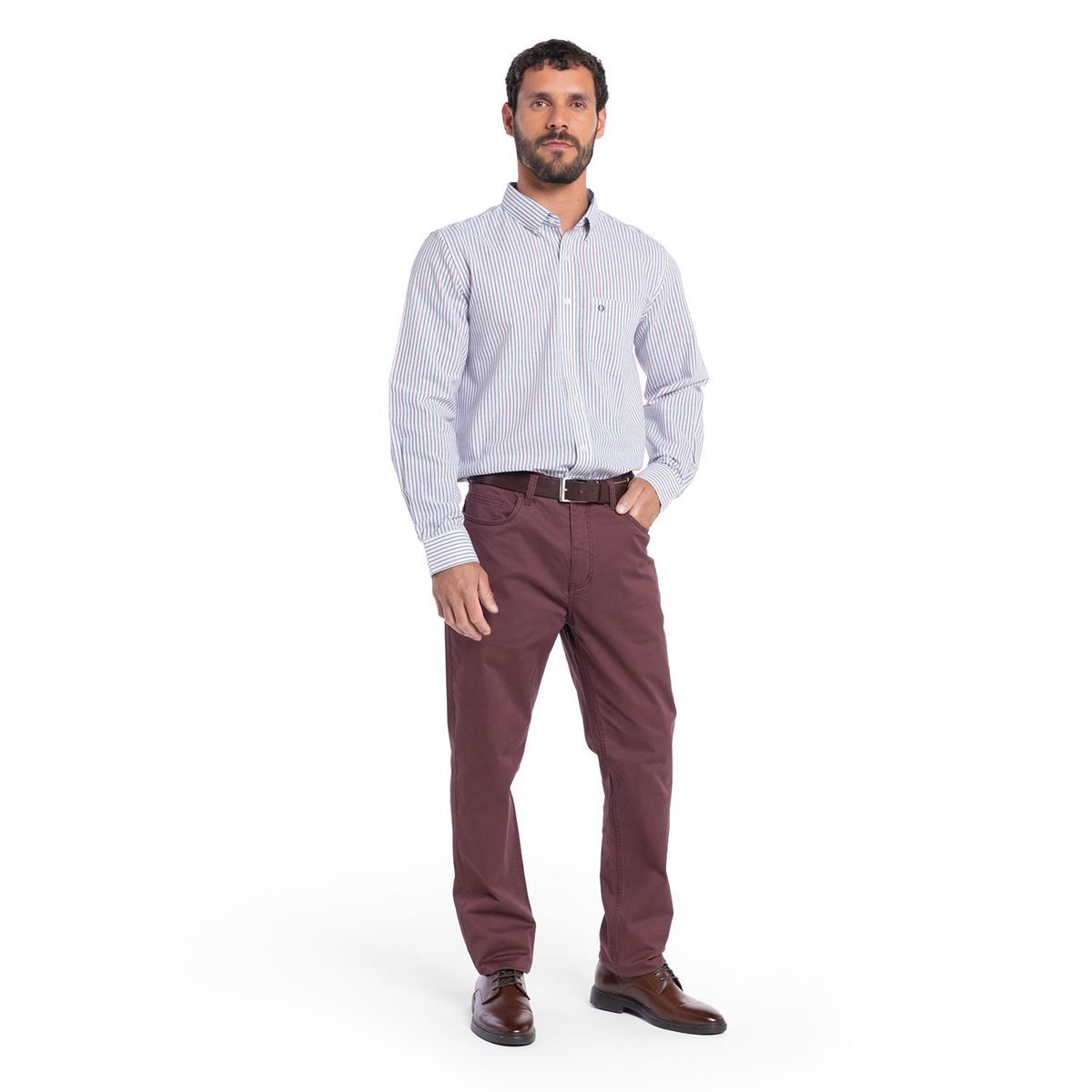 POTROS - CAMISA MANGA LARGA OXFORD RAYA HOMBRE BERGEN