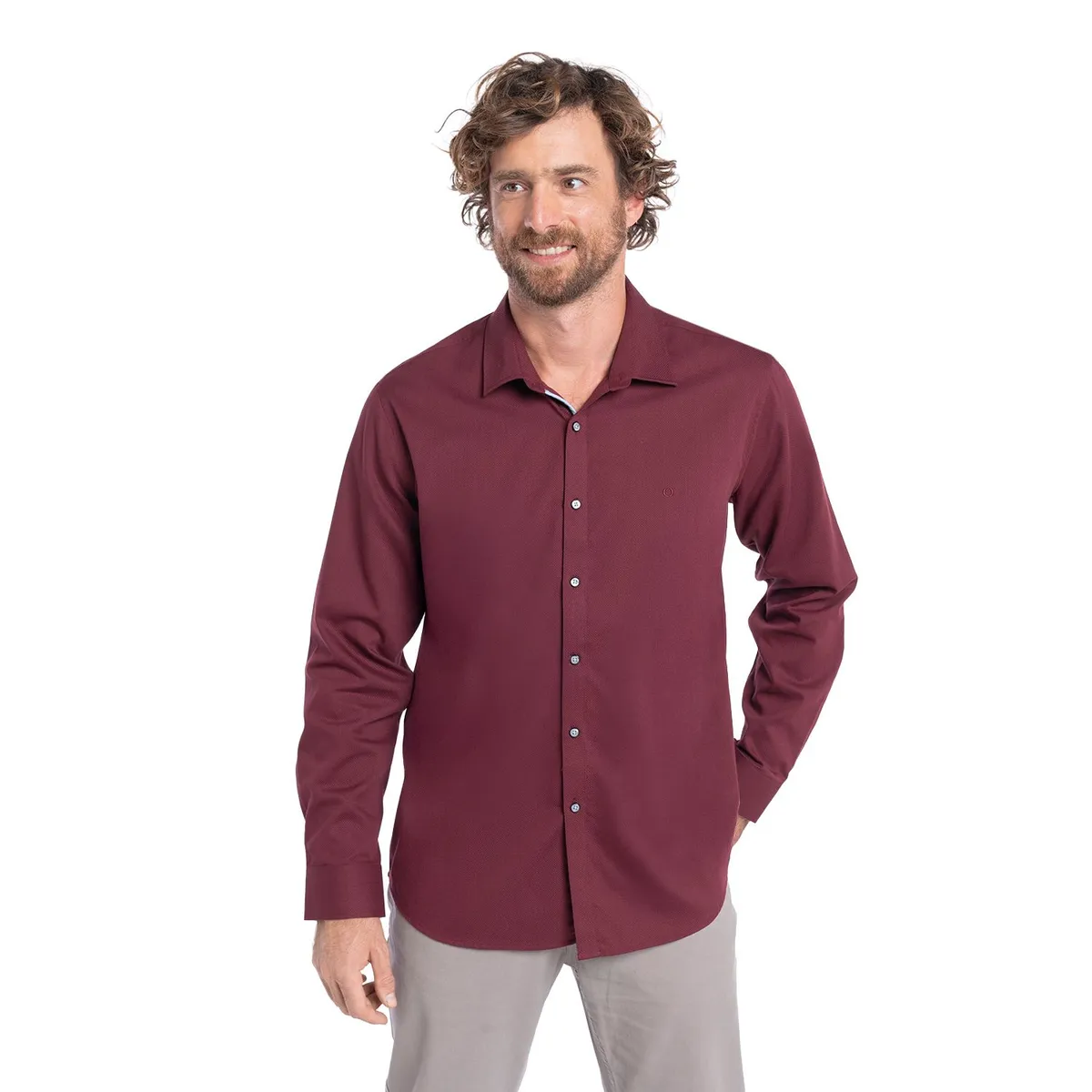 POTROS - CAMISA MANGA LARGA TEXTURA HOMBRE SANTILLANA