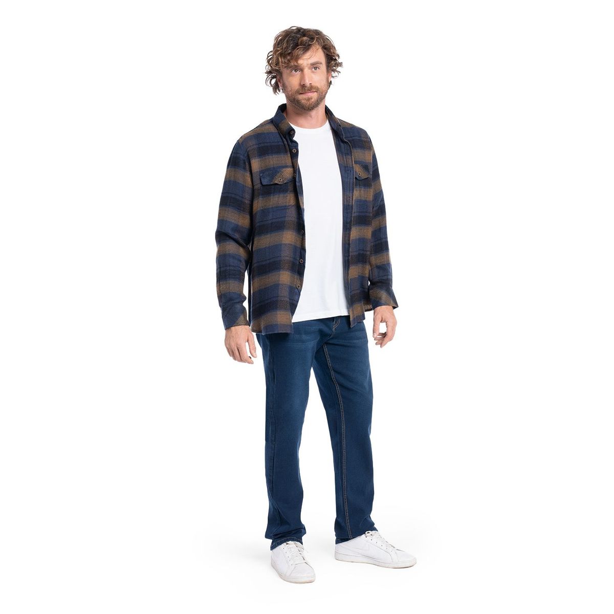 POTROS - CAMISA MANGA LARGA LEÑADORA CUADROS HOMBRE ASTURIAS