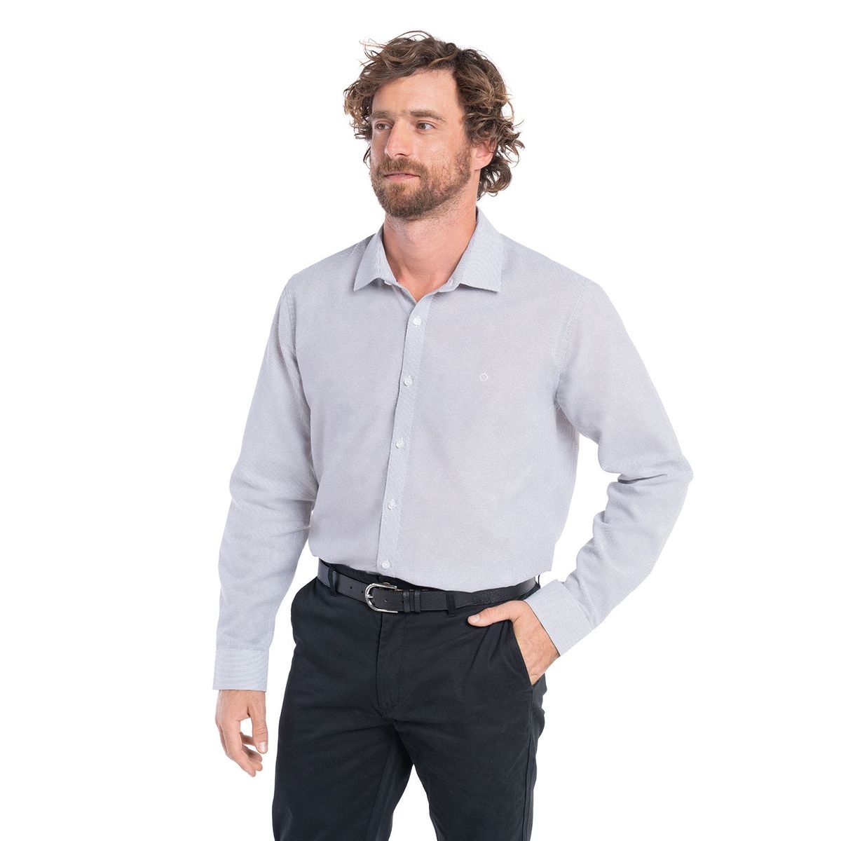 POTROS - CAMISA MANGA LARGA TEXTURA HOMBRE GALICIA